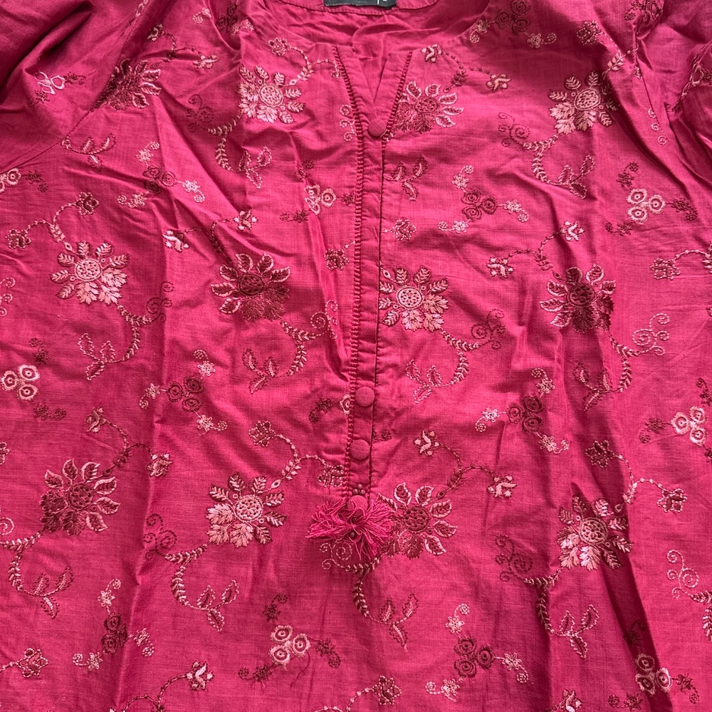 3 pc Cotton Chickenkari Embroidered Suit Chiffon Dupatta,Pakistani L - Picture 2 of 16